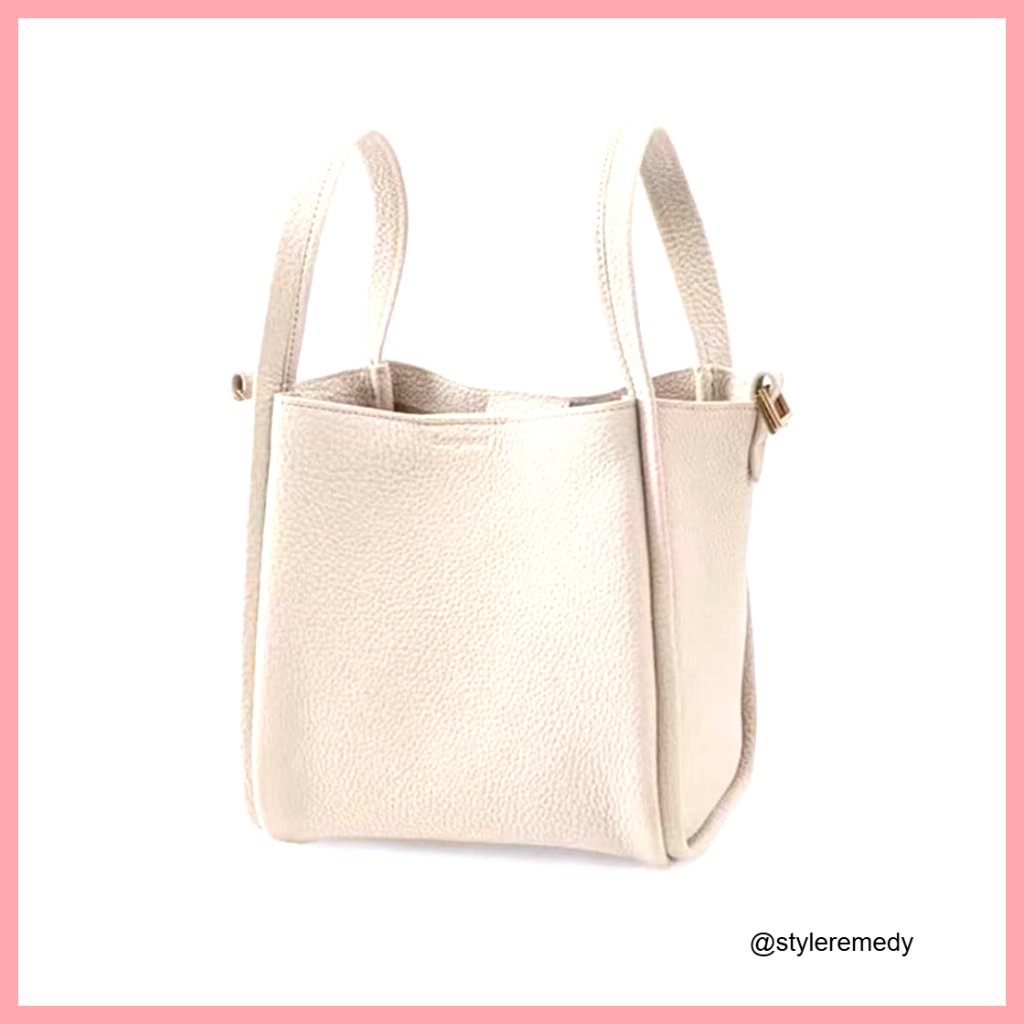 Medium Size Vegetable Basket Bag Large Capacity Cowhide Shoulder Bag